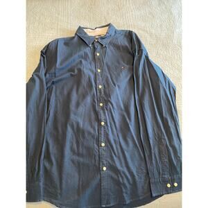 Mens Tommy Hilfiger Blue Button Down Shirt Long Sleeve XXXL